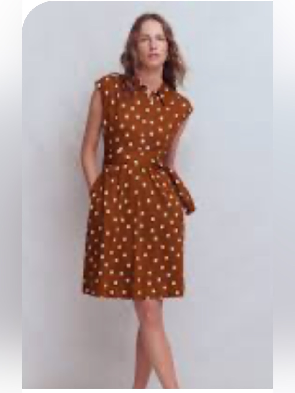 Boden Honor Short Jersey Shirt Dress Painted Dot Spaced